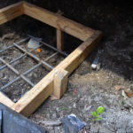 Foundation framing in preparation for pour
